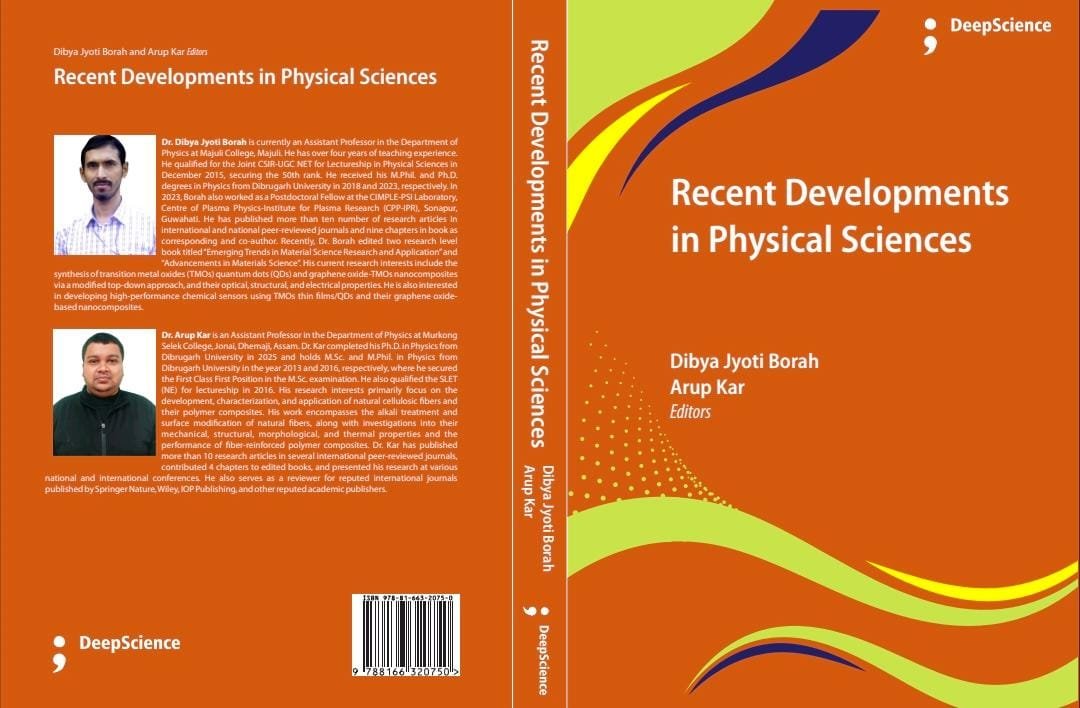 Editorial Contribution to Research Book on Recent Developments in Physical Sciences